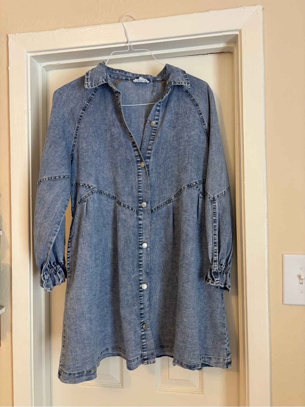 Elan Light Blue Denim Mini Dress (S)